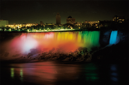 Niagara Falls Illuminations - Wyndham Fallsview Hotel